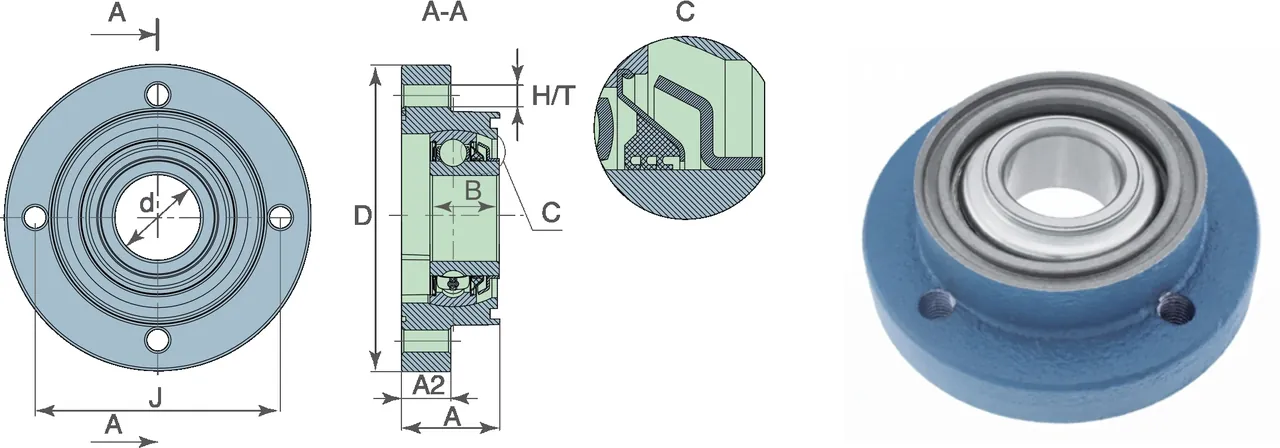 Bearings table 5 — technical drawing