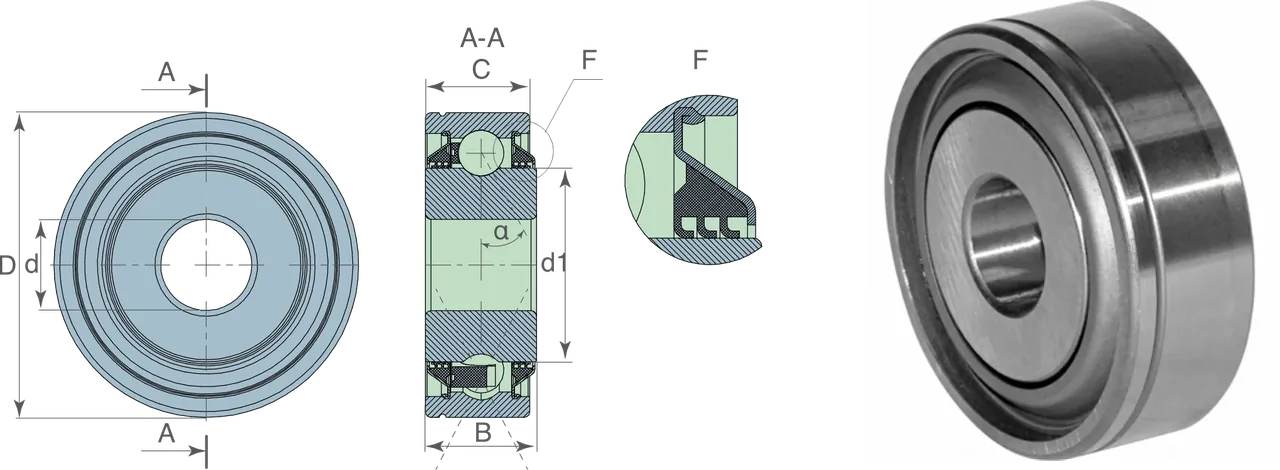 Kit table 6 — technical drawing