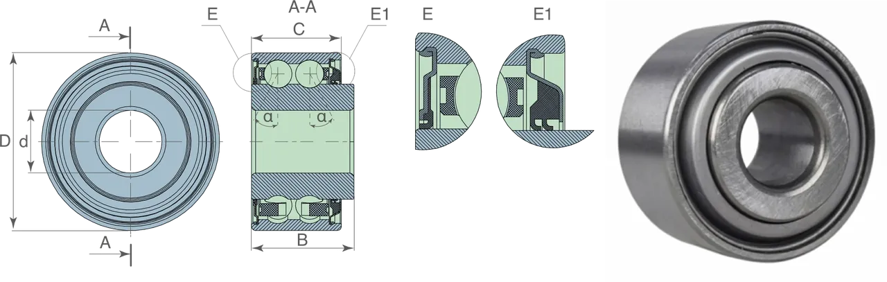 Kit table 7 — technical drawing